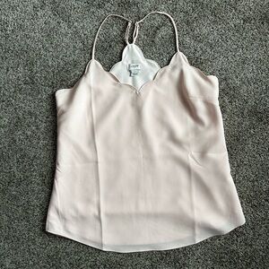 J. Crew Light Pink Scalloped Silk Cami